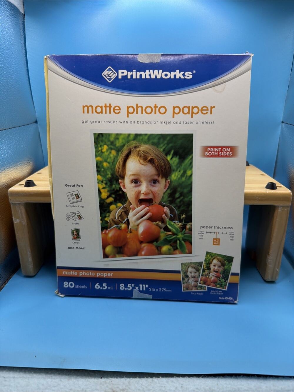 Printworks Matte Photo Paper for Inkjet Printers, Printable on Both Sides, 74ct